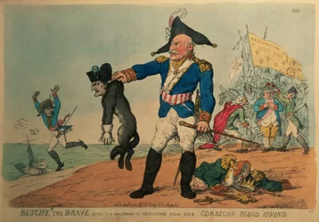 Blucher il coraggioso: Estrazione del gemito di abdicazione dal segugio corso, Napoleone
